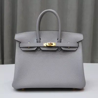P0 Gris Pantin togo birkin 25 with GHW