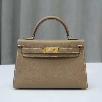 CK18 etoupe epsom mini kelly II with GHW