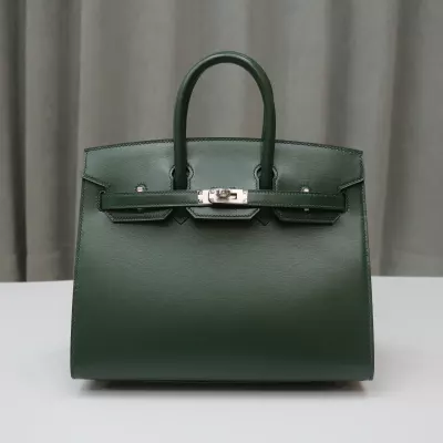 67 Vert Fonce box sellier Birkin 25 with phw