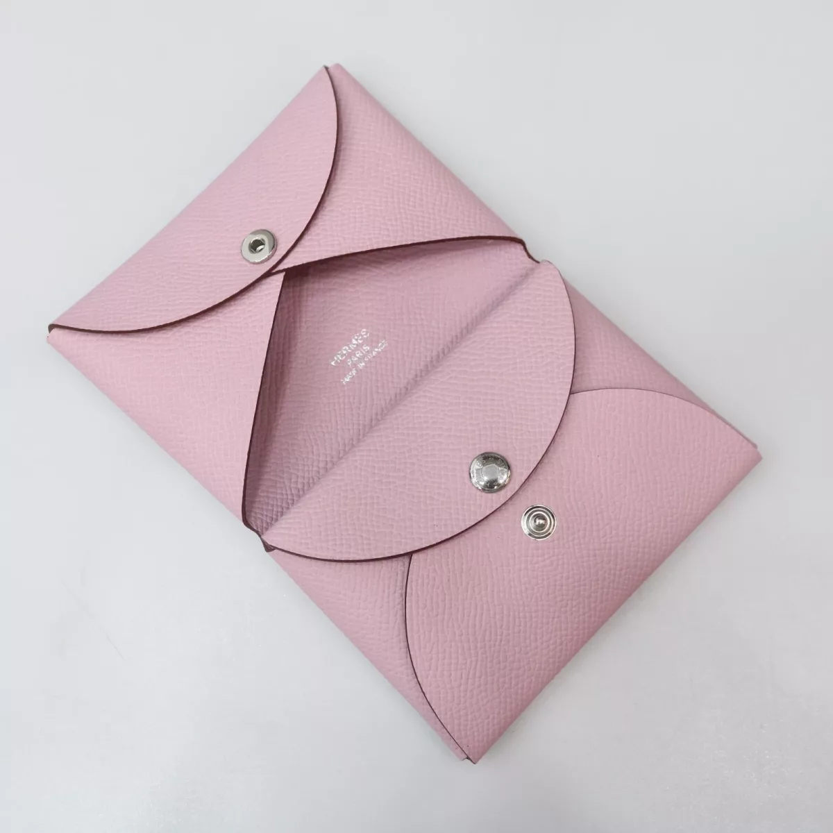 X9 mauve syIvestre Calvi Duo card holder Epsom With Phw