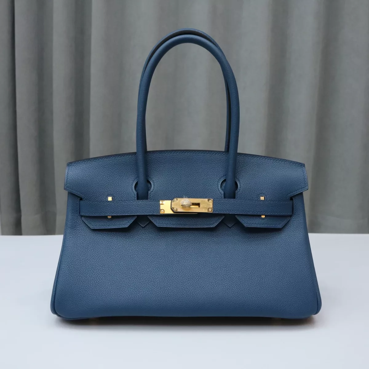 Hermes Shoulder Birkin Light 29 in Blue deep evercolor with Ghw