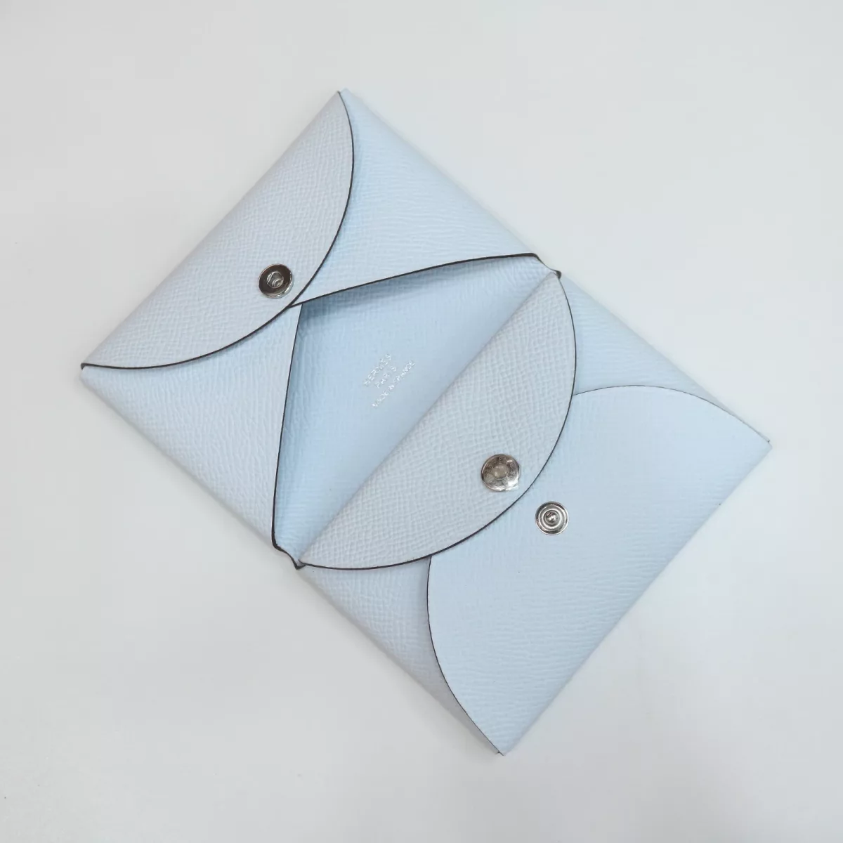 T0 Blue brume Calvi Duo card holder Epsom With Phw
