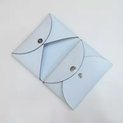 T0 Blue brume Calvi Duo card holder Epsom With Phw