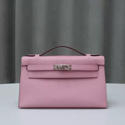 X9 mauve syIvestre Epsom kelly pochette with phw