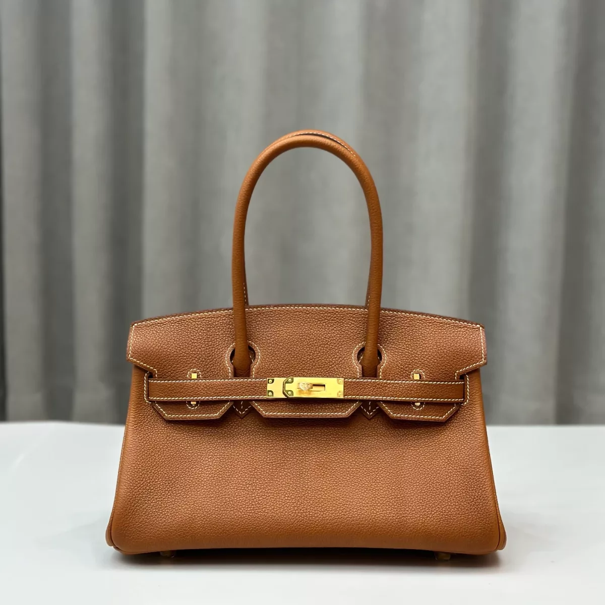 Hermes Shoulder Birkin Light 29 in gold faubourg barenia with gold hardware