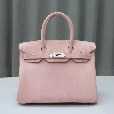 3Q rose sakura suede leather birkin 30 with PHW