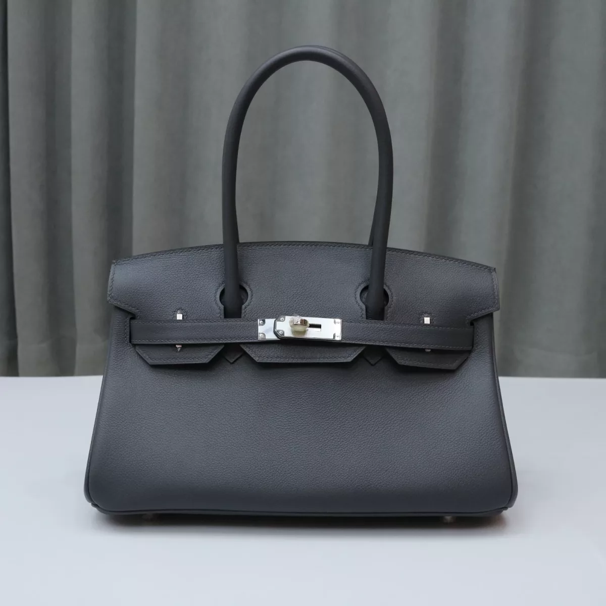 Hermes Shoulder Birkin Light 29 in Ardoise evercolor with phw