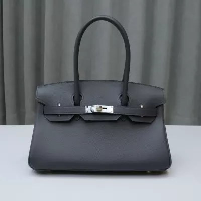 Hermes Shoulder Birkin Light 29 in Ardoise evercolor with phw