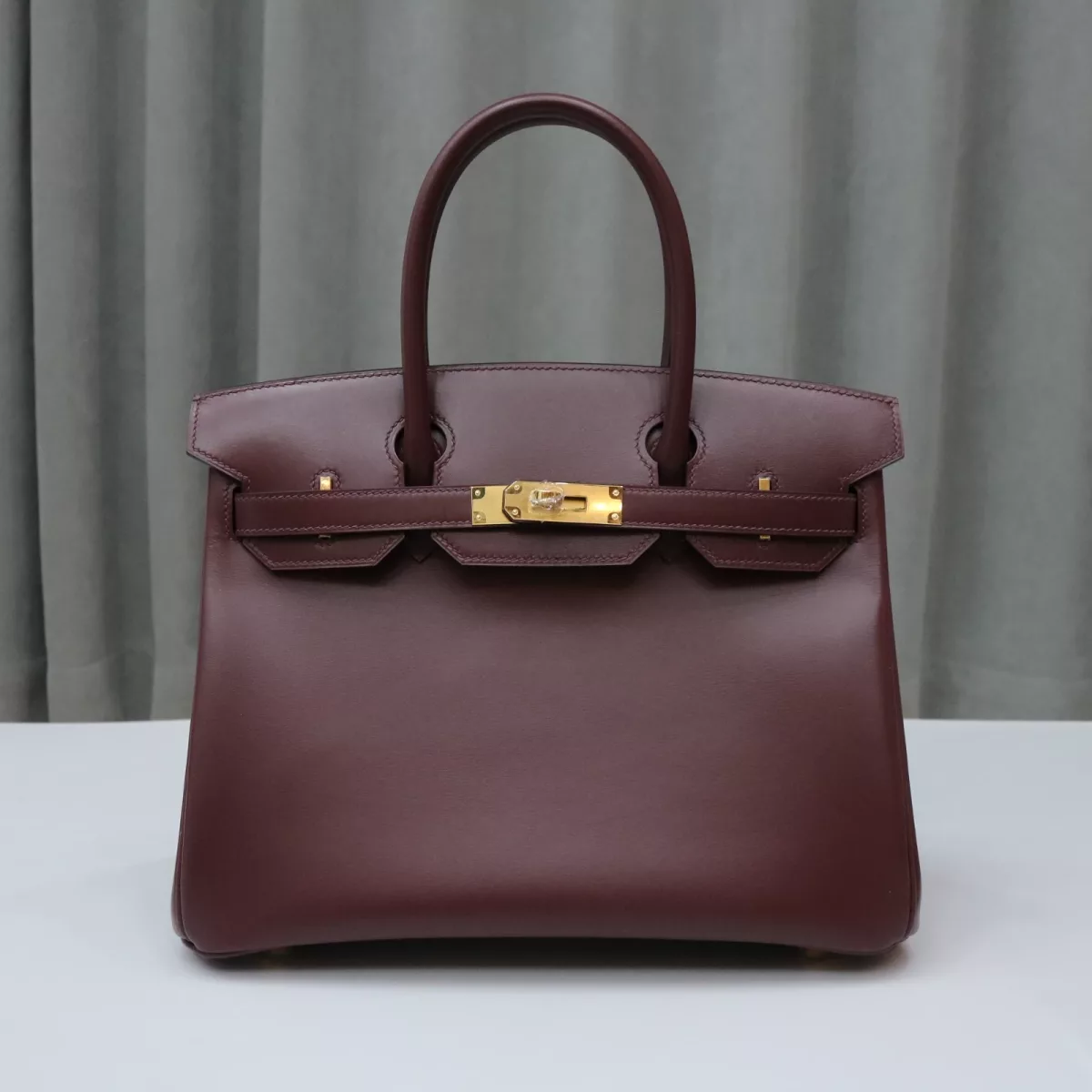 55 H Rouge BOX and 0D Rose Mexico interior birkin 30 with ghw