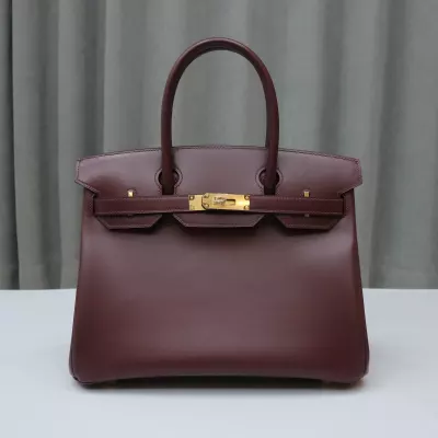 55 H Rouge BOX and 0D Rose Mexico interior birkin 30 with ghw