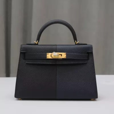Nior/BIeu Indigo/rouge casaque epsom kelly mini II with GHW