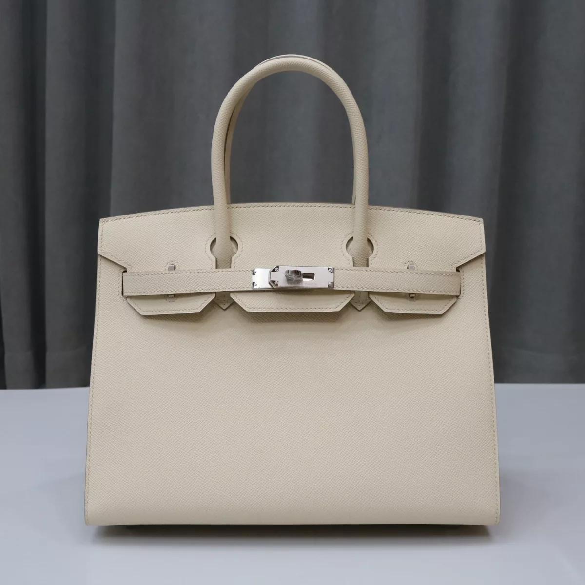 C10 Craie epsom birkin 30 sellier with PHW