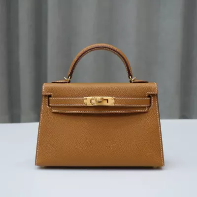 C37 GOLD Epsom Kelly Mini II With Ghw
