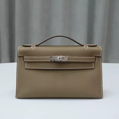 Ck18 Etoupe swift Kelly Pochette With Phw