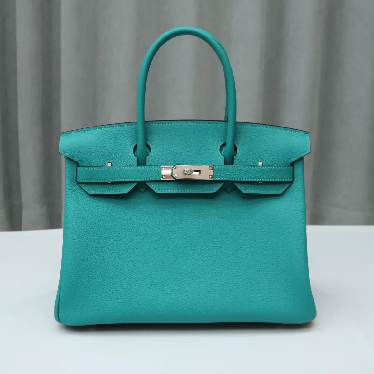 7F BIeu Paon Togo birkin 30 with phw