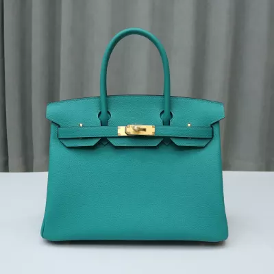 7F BIeu Paon Togo birkin 30 with ghw
