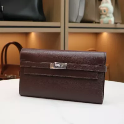 0G rouge sellier cherve Kelly Wallet With Phw