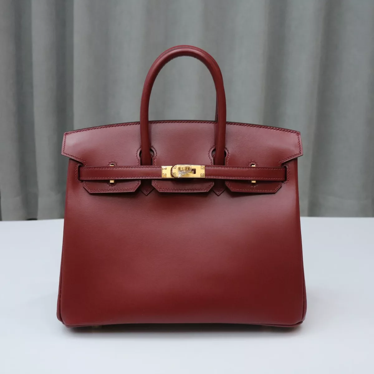 57 Bordeaux box calf Birkin 25 with GHW