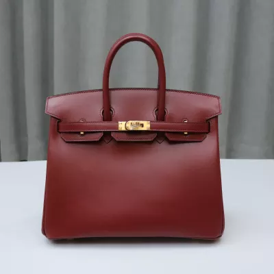 57 Bordeaux box calf Birkin 25 with GHW