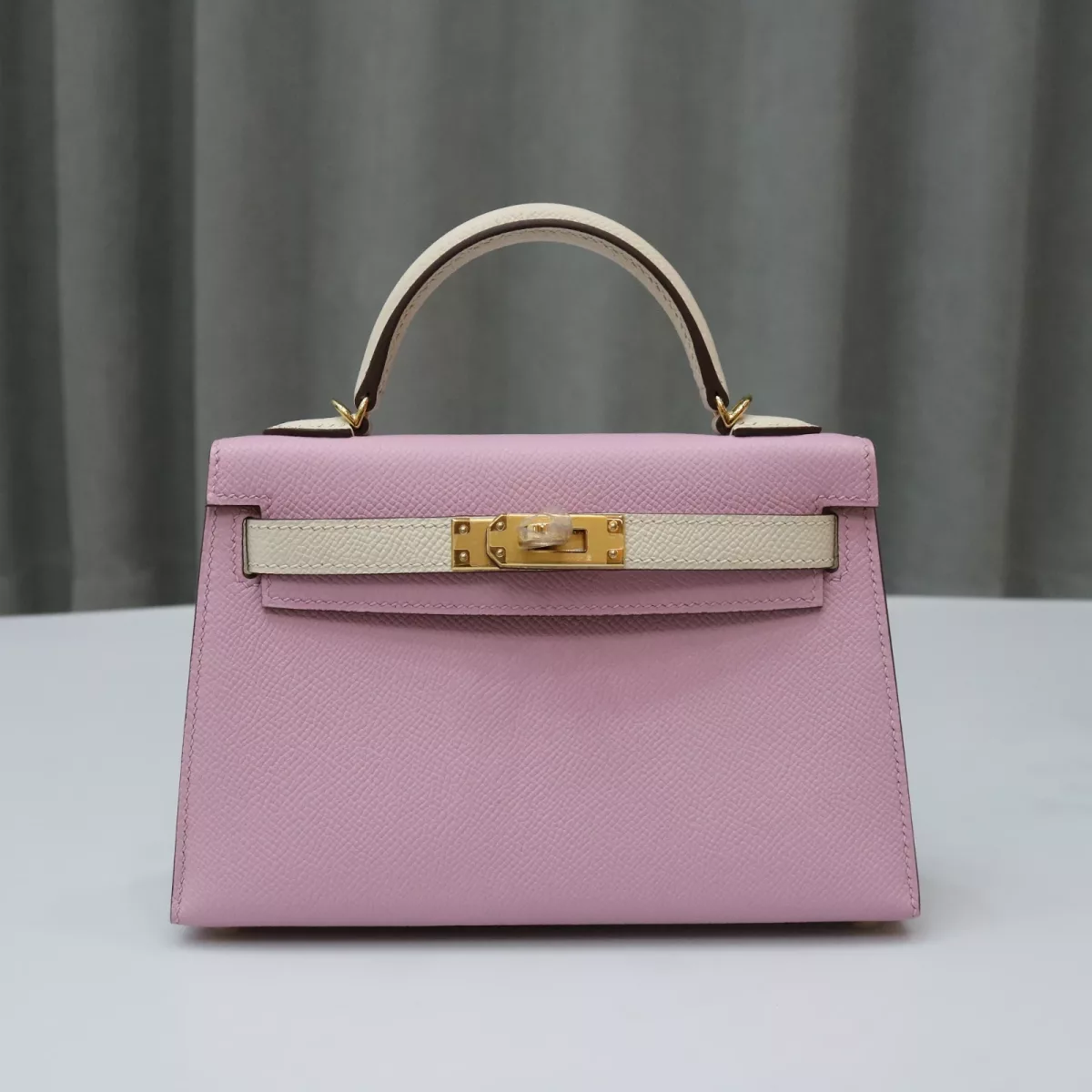 X9 mauve syIvestre/ C10 Craie mini kelly II Epsom with ghw