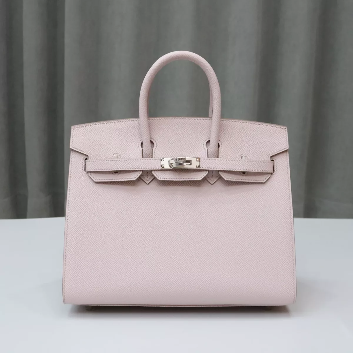 09 Mauve pale epsom birkin 25 sellier with phw