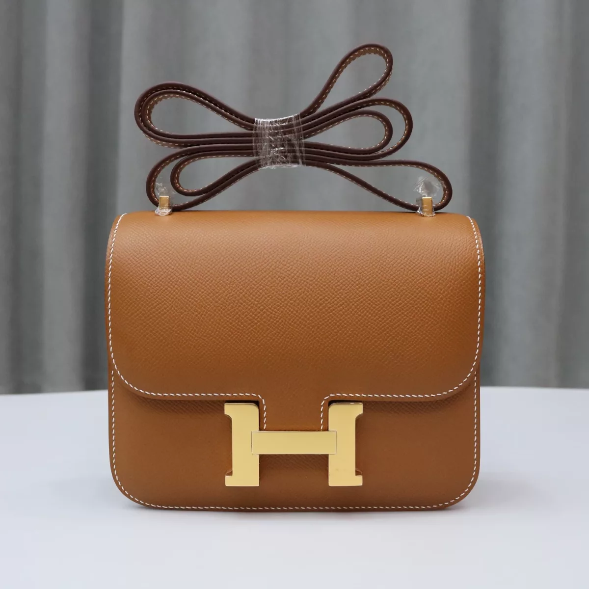 Hermes Constance 19 Mirror C37 Gold Epsom With Ghw