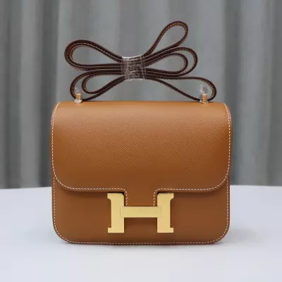 Hermes Constance 19 Mirror C37 Gold Epsom With Ghw