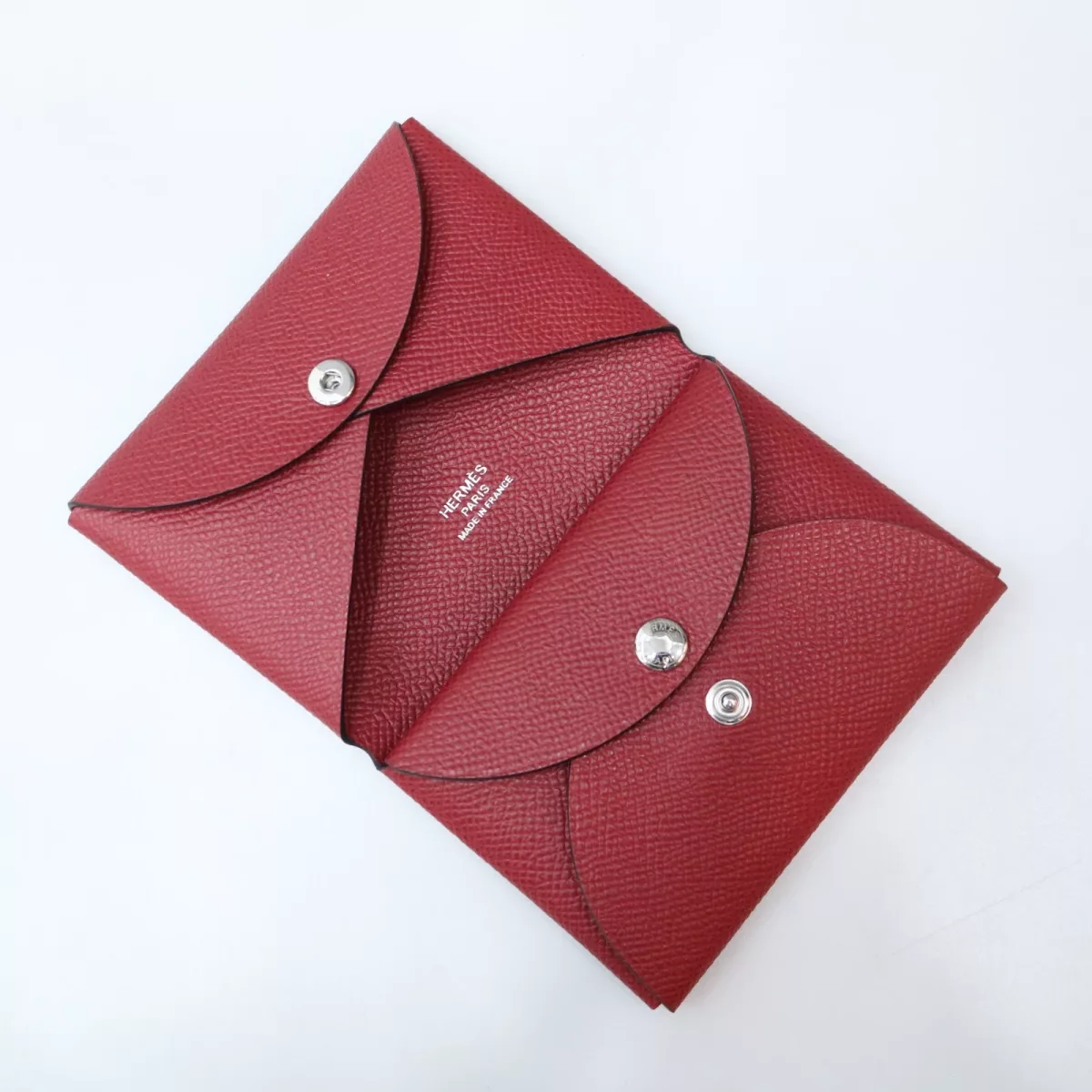 K1 Rouge Grenat Calvi Duo card holder Epsom With Phw