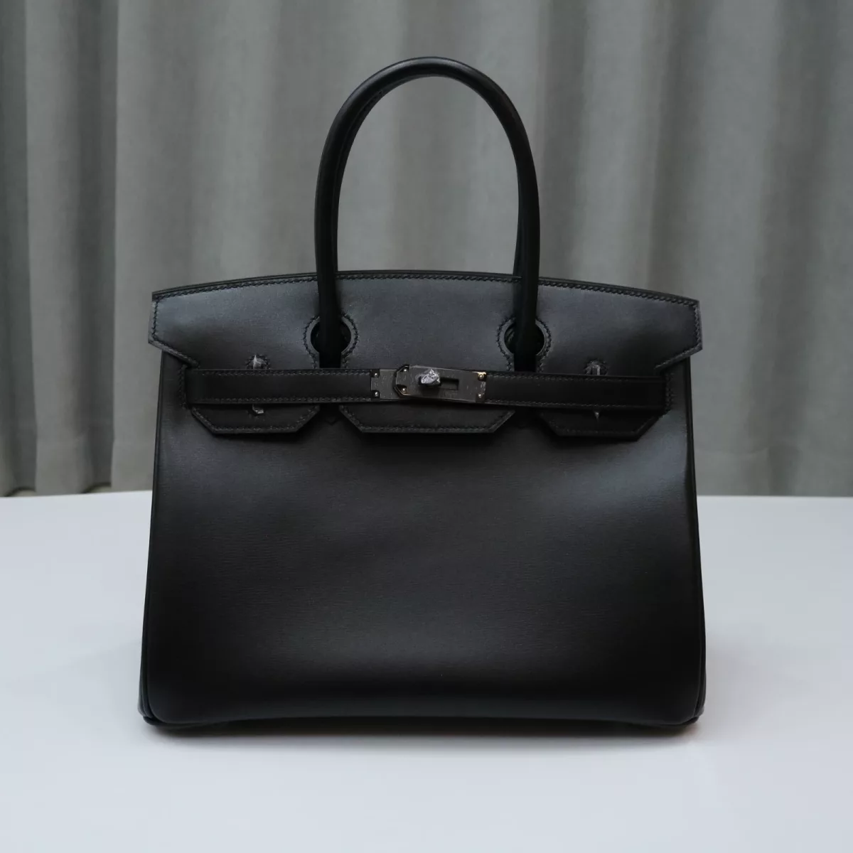 CK89 Nior box calf birkin 30 so black hardware