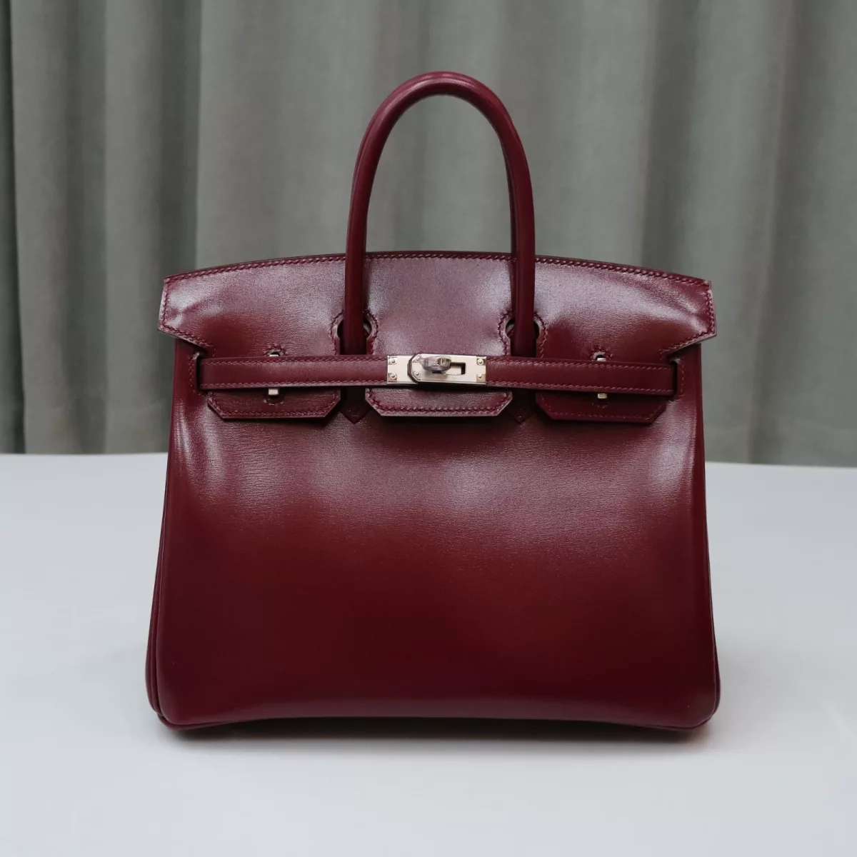 57 Bordeaux box calf Birkin 25 with PHW