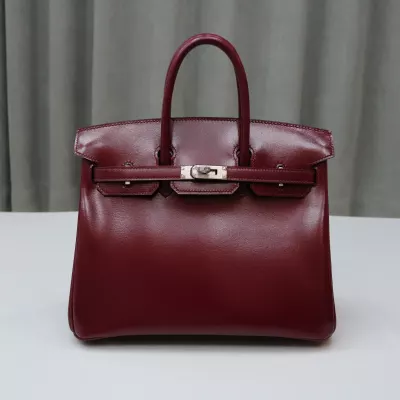 57 Bordeaux box calf Birkin 25 with PHW