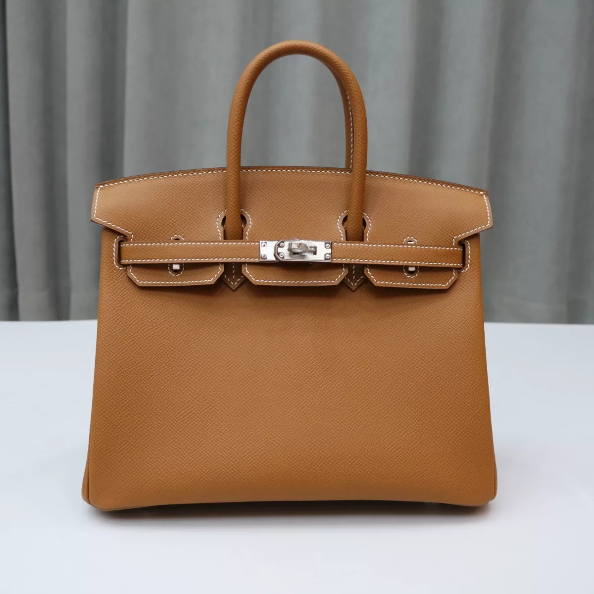 C37 GOLD Epsom birkin 25 with PHW