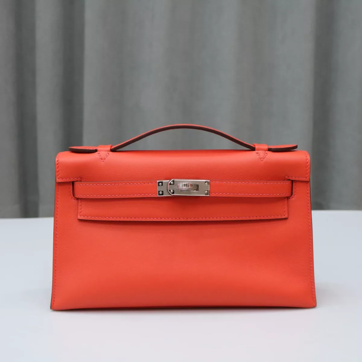 Orange Field & Rouge Coeur interior swift kelly Pochette phw