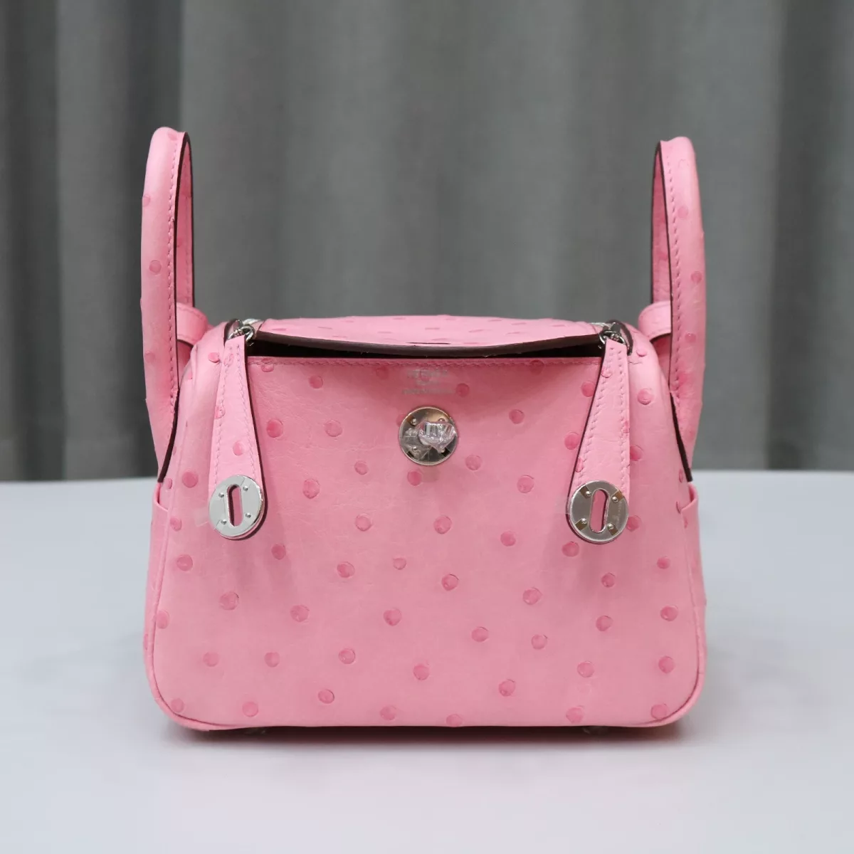 5P Bubblegum KK Ostrich Lindy Mini With PHW