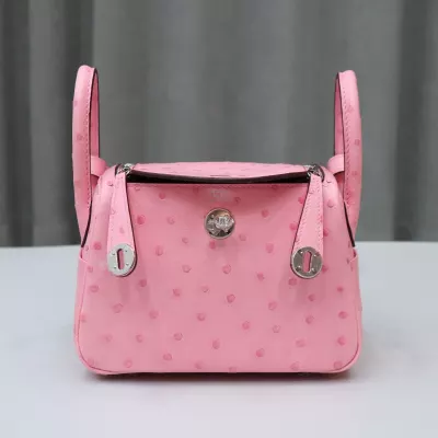 5P Bubblegum KK Ostrich Lindy Mini With PHW