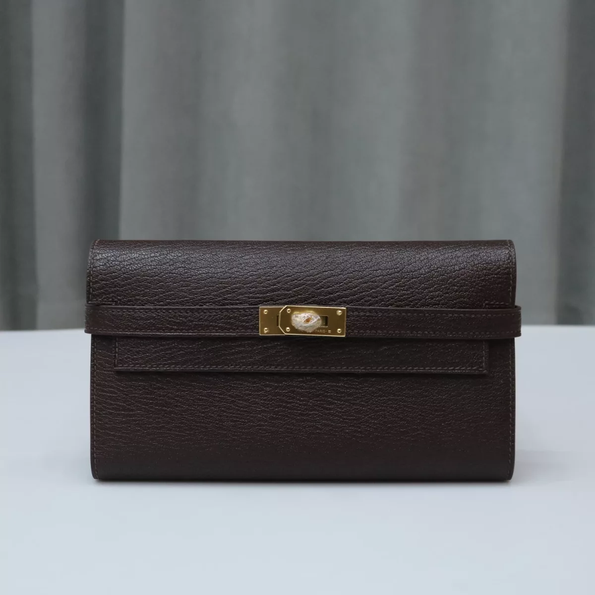 0G rouge sellier cherve Kelly Wallet With ghw