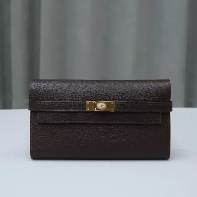 0G rouge sellier cherve Kelly Wallet With ghw