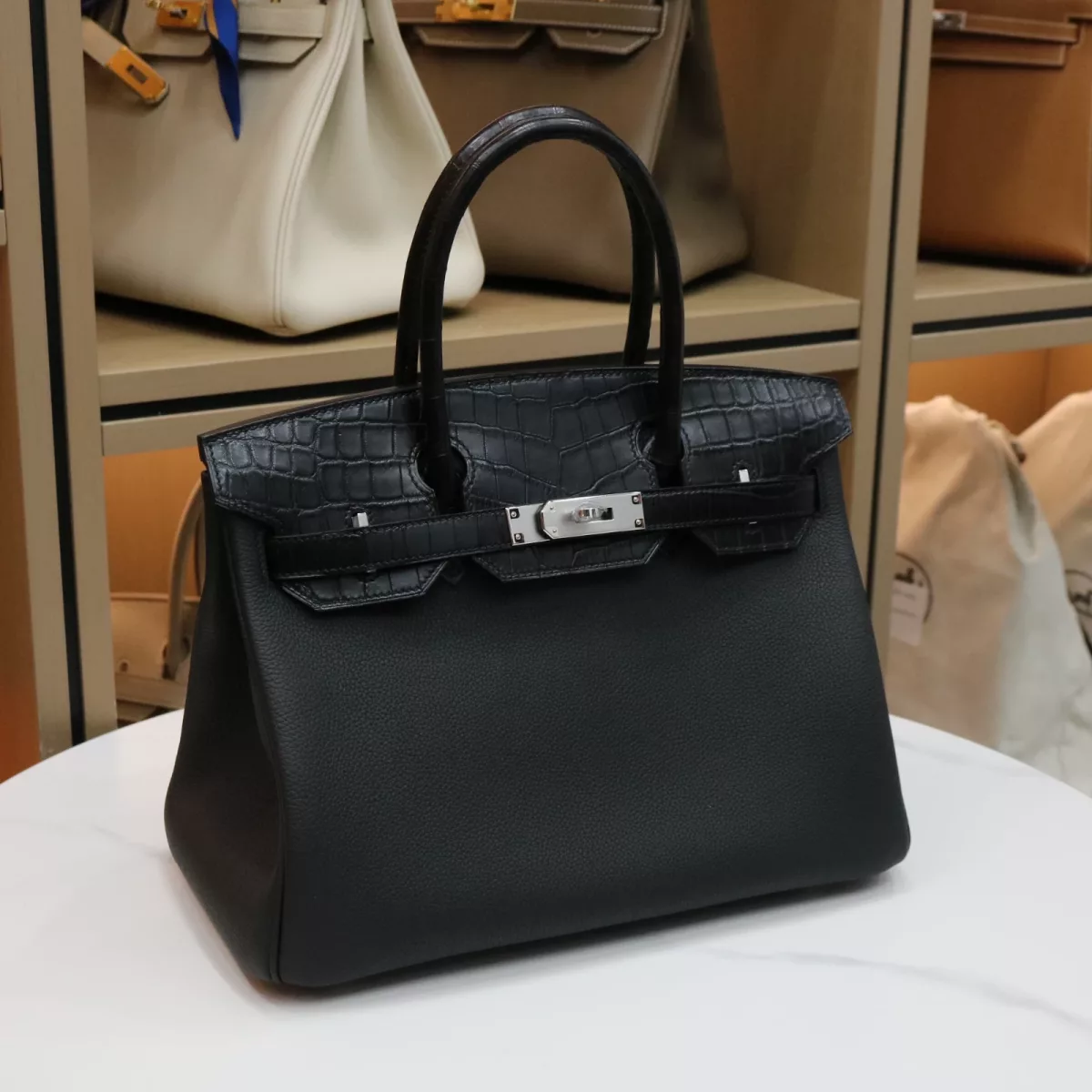 CK89 Nior Togo & Matt nilo Crocodile Birkin 30 Touch PHW
