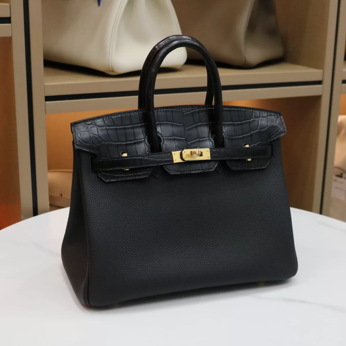 CK89 Nior Togo & Matt nilo Crocodile Birkin 25 Touch GHW