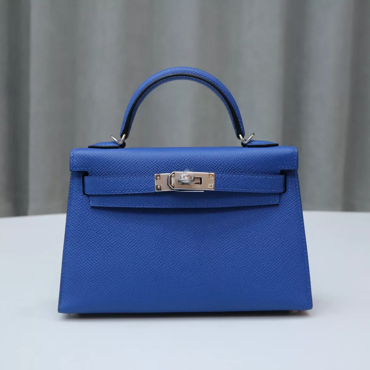 71 BIeu France Epsom Kelly mini with PHW