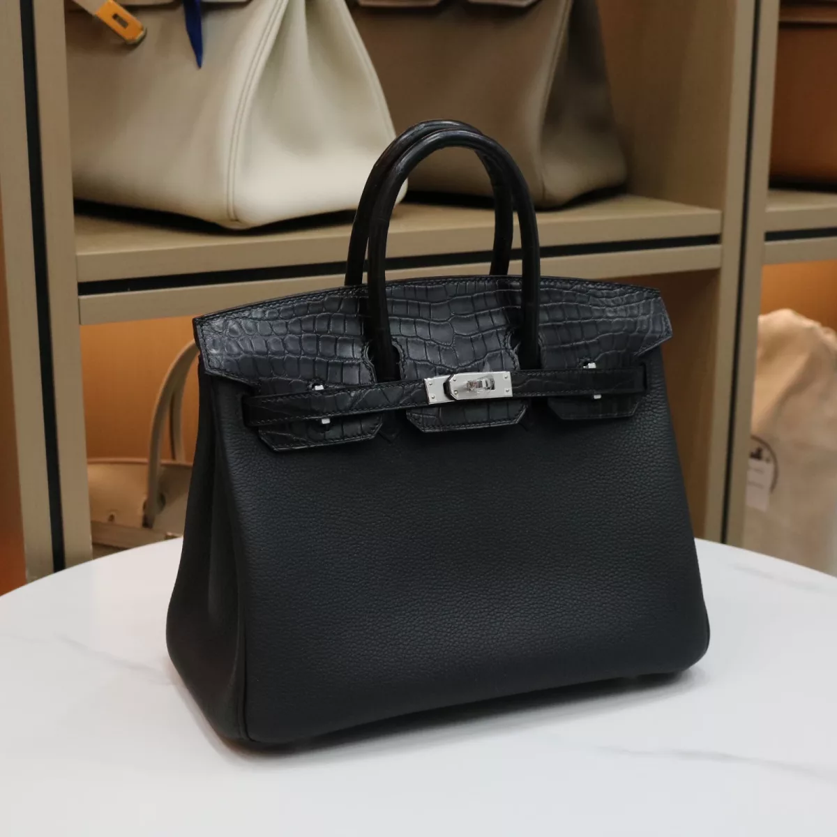 CK89 Nior Togo & Matt nilo Crocodile Birkin 25 Touch PHW