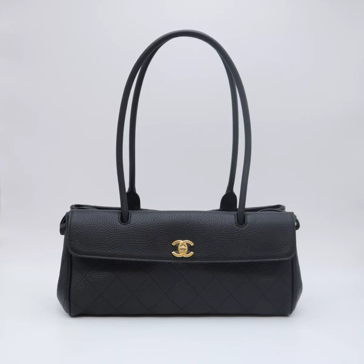 Chanel 26s small shopping bag Grained Calfskin black size：31*15*12cm