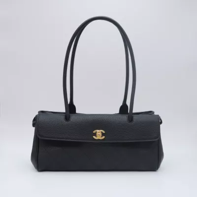 Chanel 26s small shopping bag Grained Calfskin black size：31*15*12cm