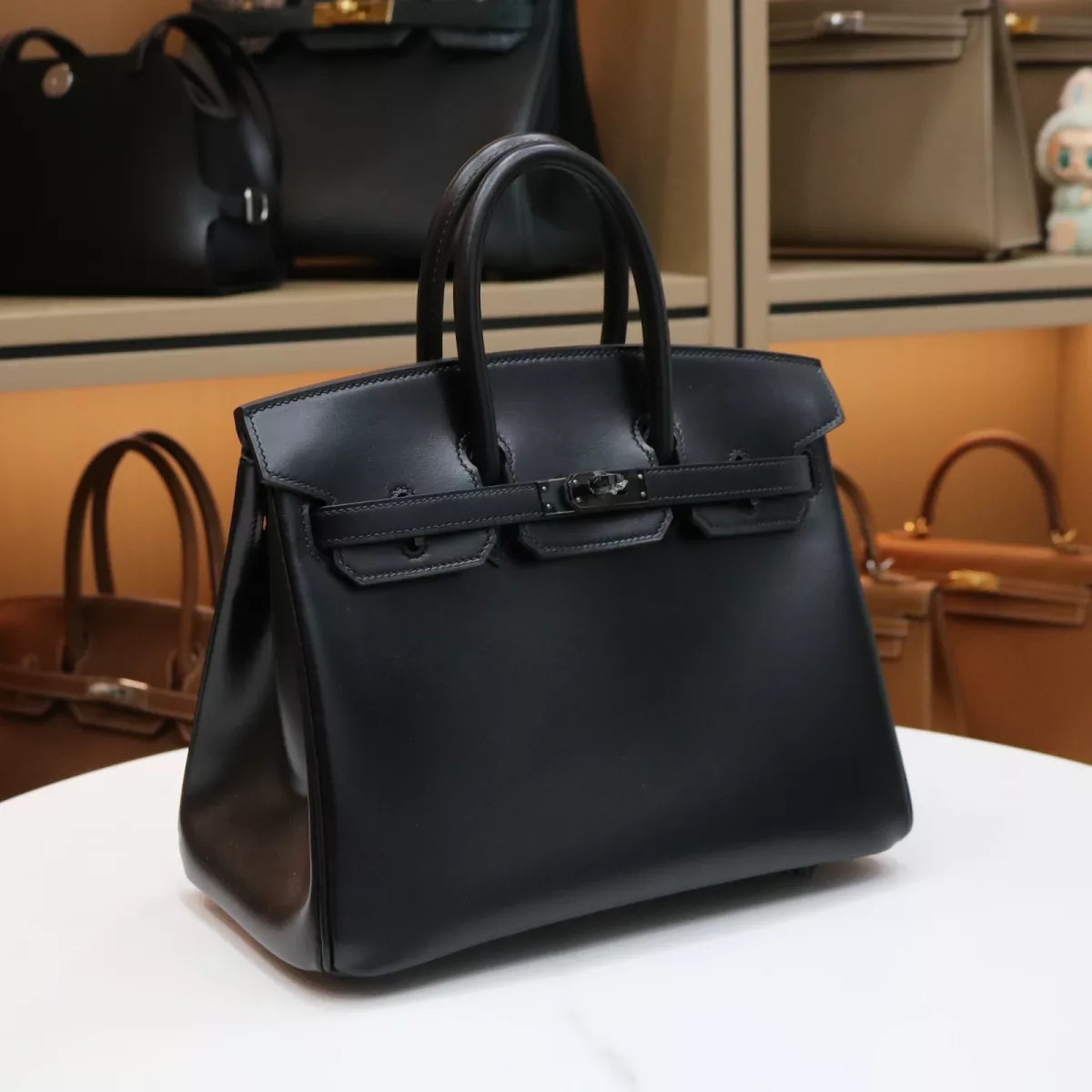 CK89 Nior box calf birkin 25 so black
