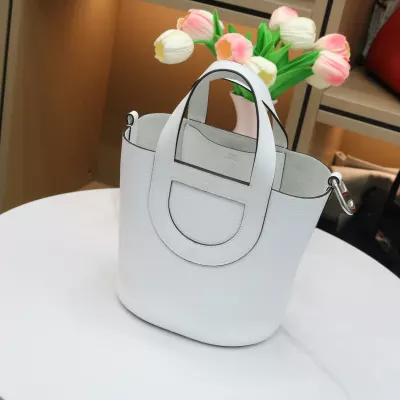 Hermes In The Loop 18 0U New White Clemence with phw
